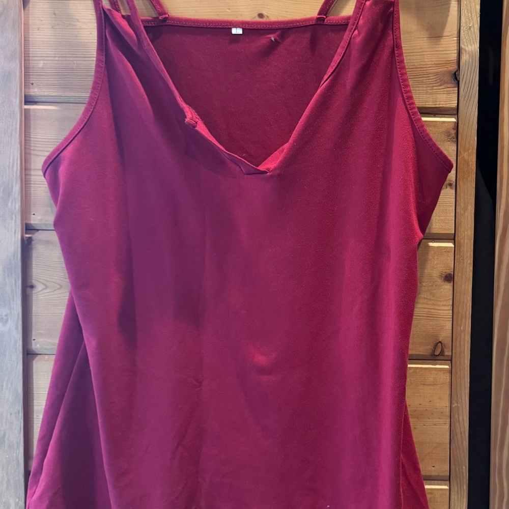 Women's Red Sleeveless Top